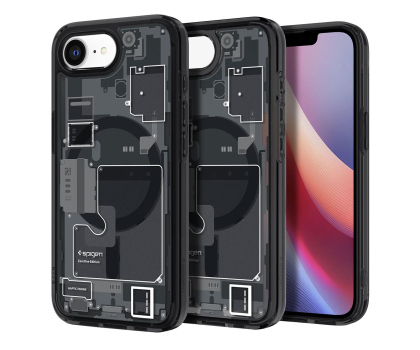 Etui / obudowa na smartfona Spigen Ultra Hybrid Mag Magsafe do iPhone 16E/17E Zero One Black
